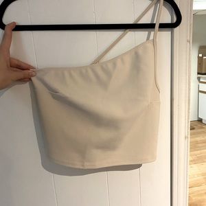 Cropped Asymmetrical One-Shoulder Top